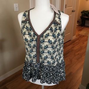 Floral print sleeveless tunic NWT